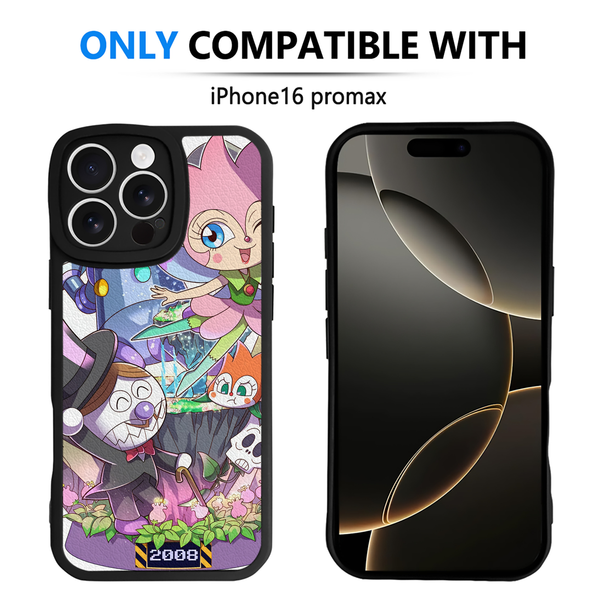 （画像用） アンパンマン Anpanman 【iPhone 16シリーズ対応】シリコンスマホケース（レザー調） 材質：シリコン